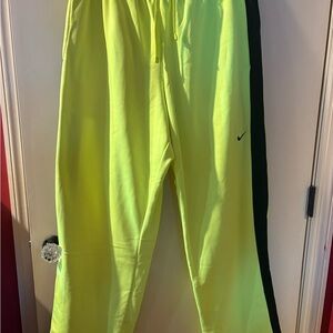 Men's 2XL Nike Neon Yellow Joggers with Black Side Stripe
